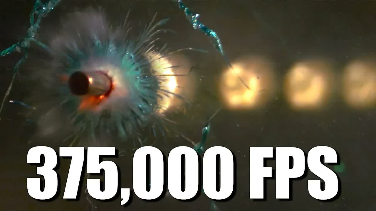 Backwards Bullet Shockwaves between Glass at 375,000 FPS - The Slow Mo Guys