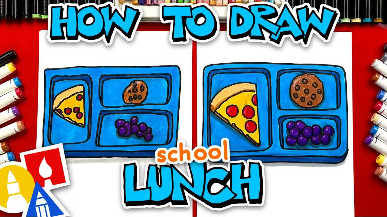 How To Draw School Lunch
