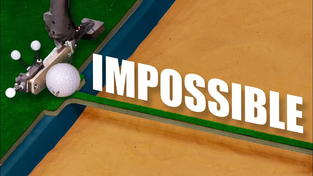Robot golf vs holes that keep getting harder