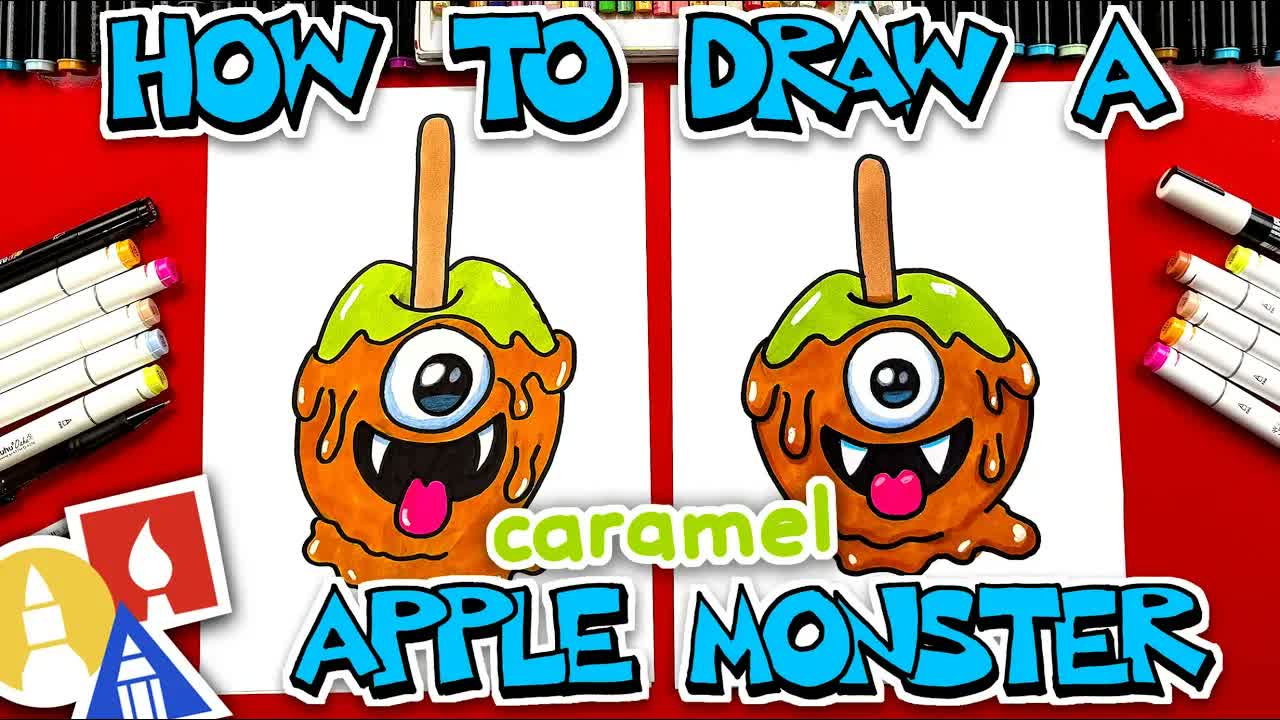 How To Draw A Caramel Apple Monster