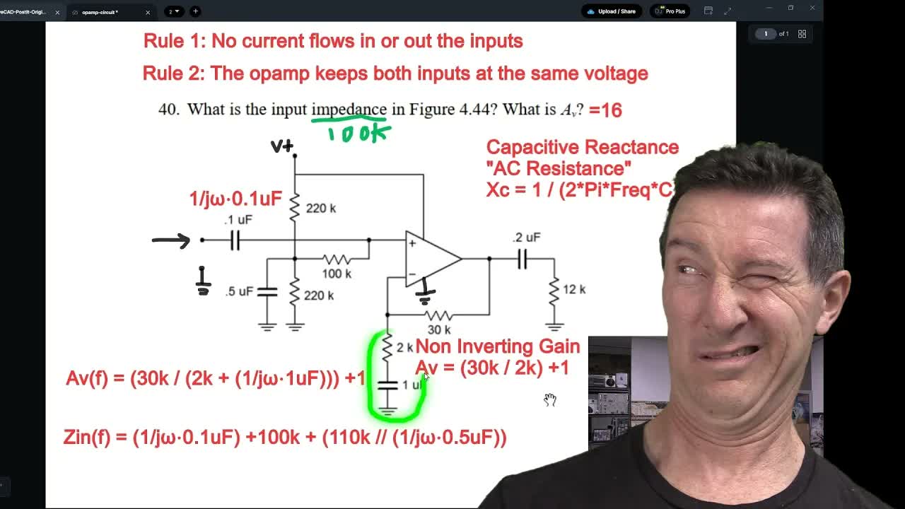 EEVblog 1772 - OpAmp Exam Question 2: Complex Electric Boogaloo