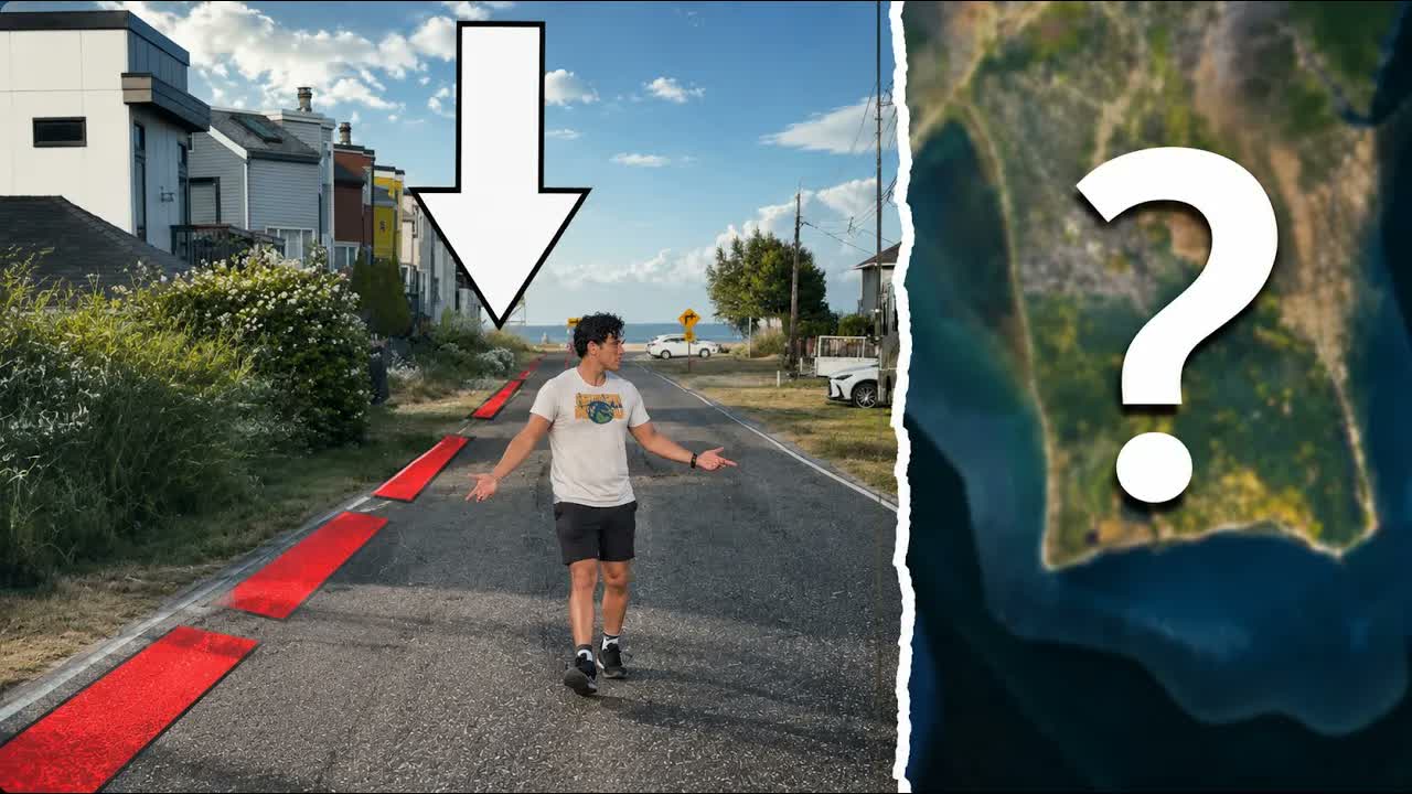 Crossing this road is illegal. So I went there for vacation.