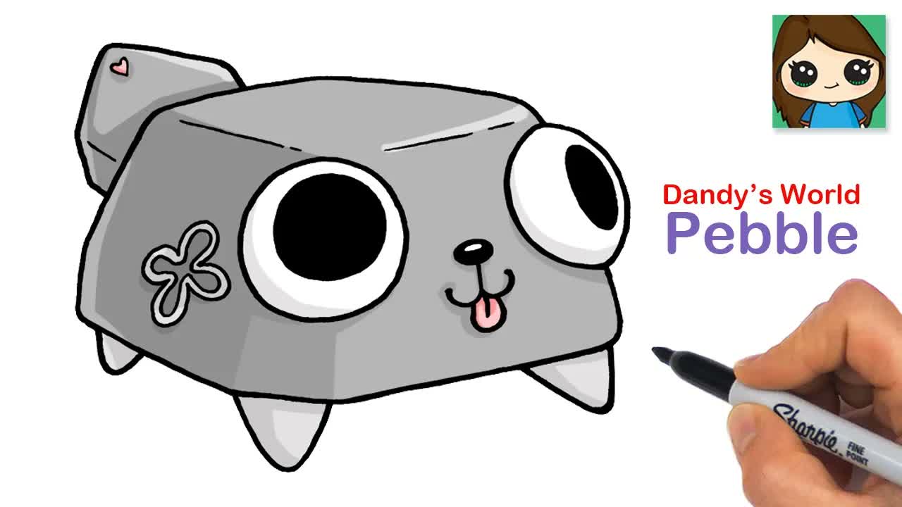 How to Draw Pebble Pet Rock | Dandy's World
