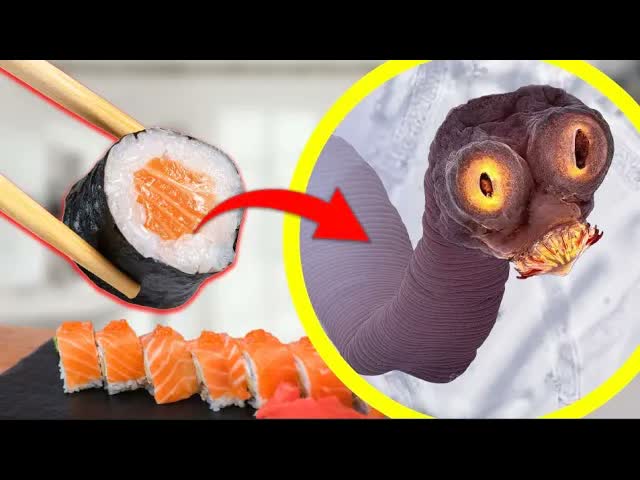 Sushi Worms are EATING YOU! (Real Parasite)