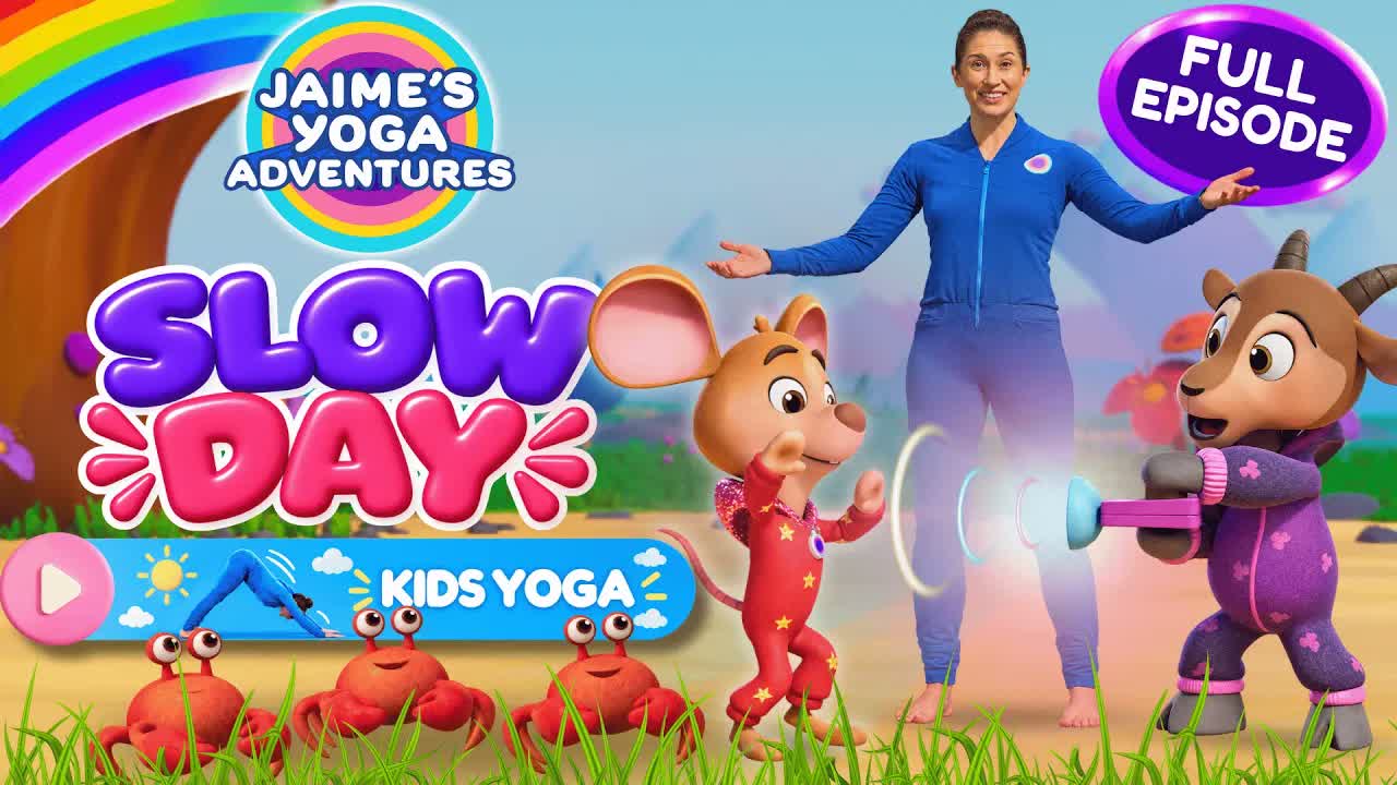 Slow Day | Jaime's Yoga Adventures! | Kids Animated Yoga