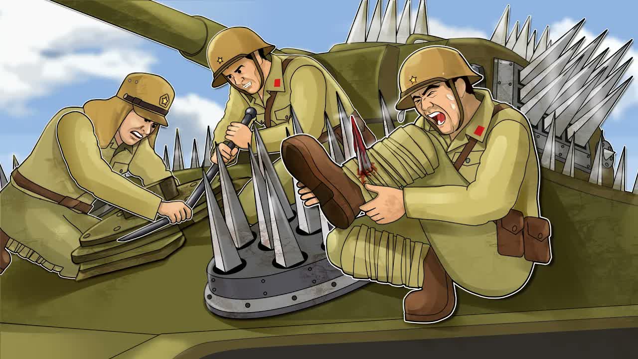 Why US Marines covered their Tanks with nails and concrete