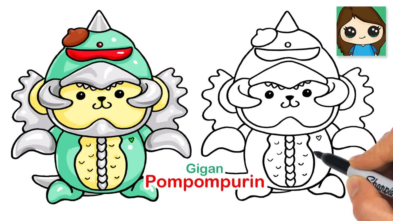 How to Draw Pompompurin Gigan | Sanrio Cute Drawing