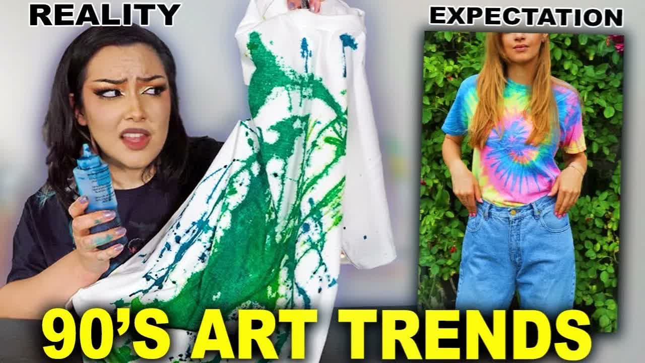 I Tested Weird 90's Art Trends You Forgot About...