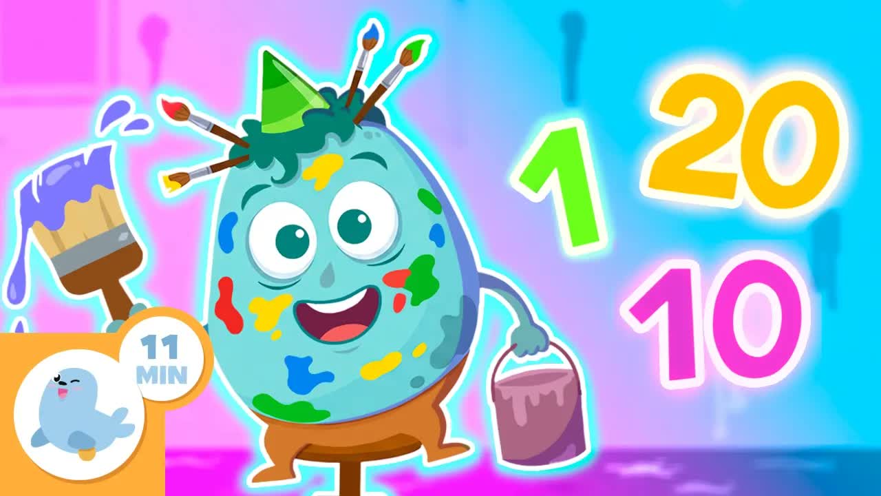 Learn the NUMBERS from 1 to 20 🎵 Educational Video and Song for Kids