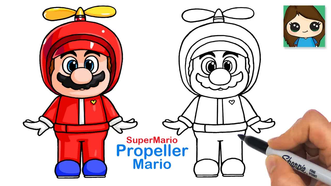 How to Draw Propeller Mario | Super Mario | Game Character Art