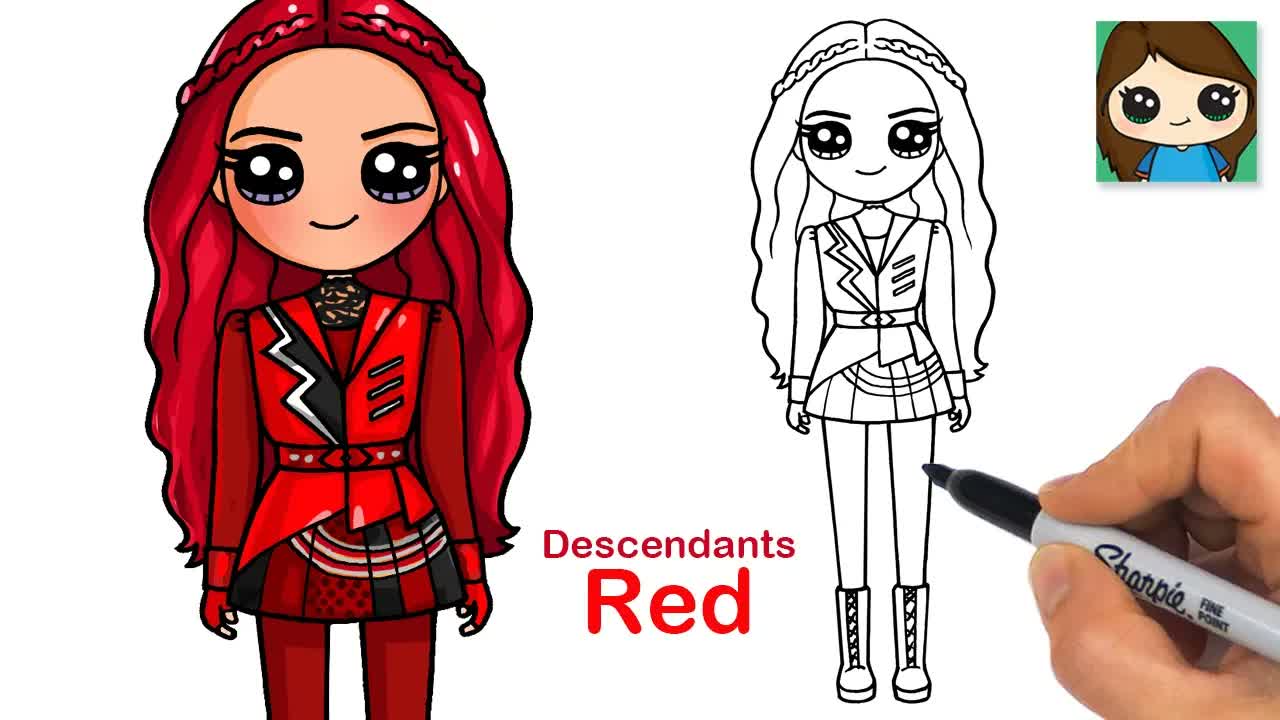 How to Draw Red | Disney Descendants Wicked Wonderland