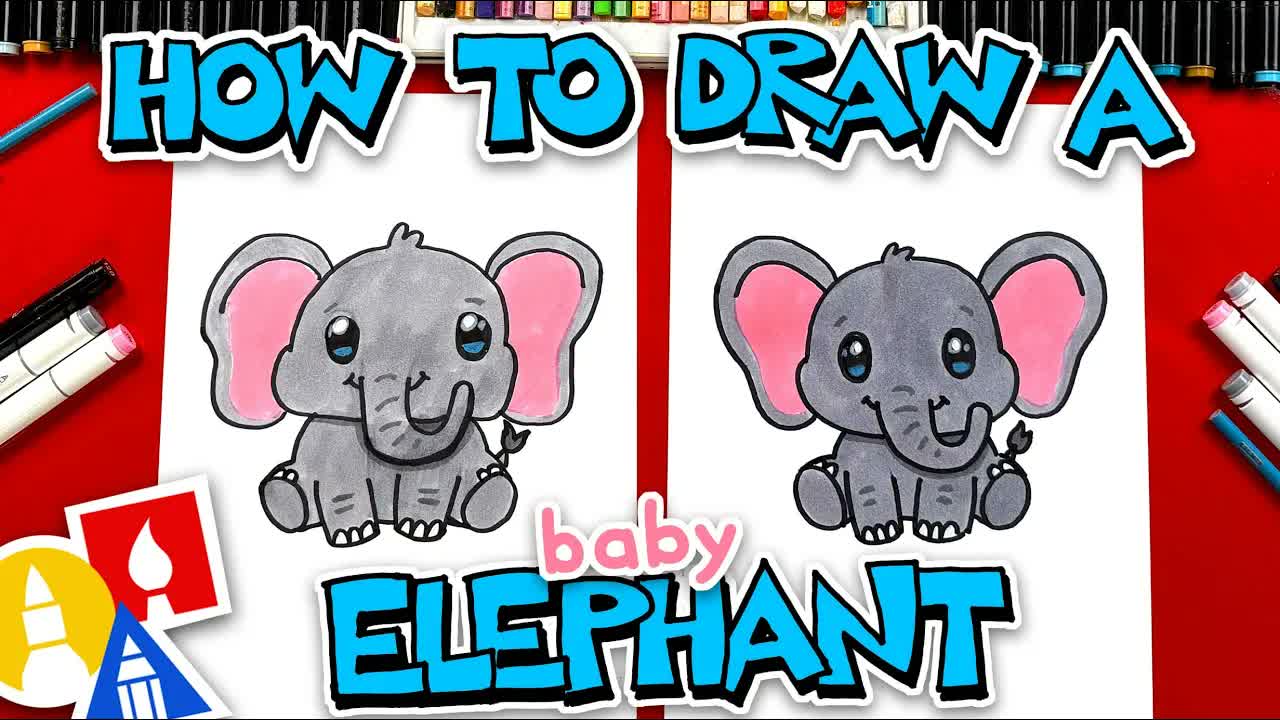 How To Draw A Baby Elephant