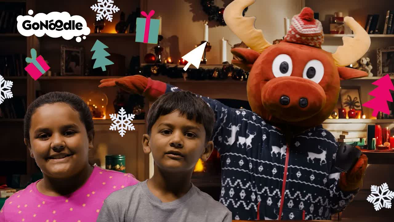 Moose Fabio and Friends: The HappyMerryEverything Holiday Party! | Dance Songs for Kids | GoNoodle