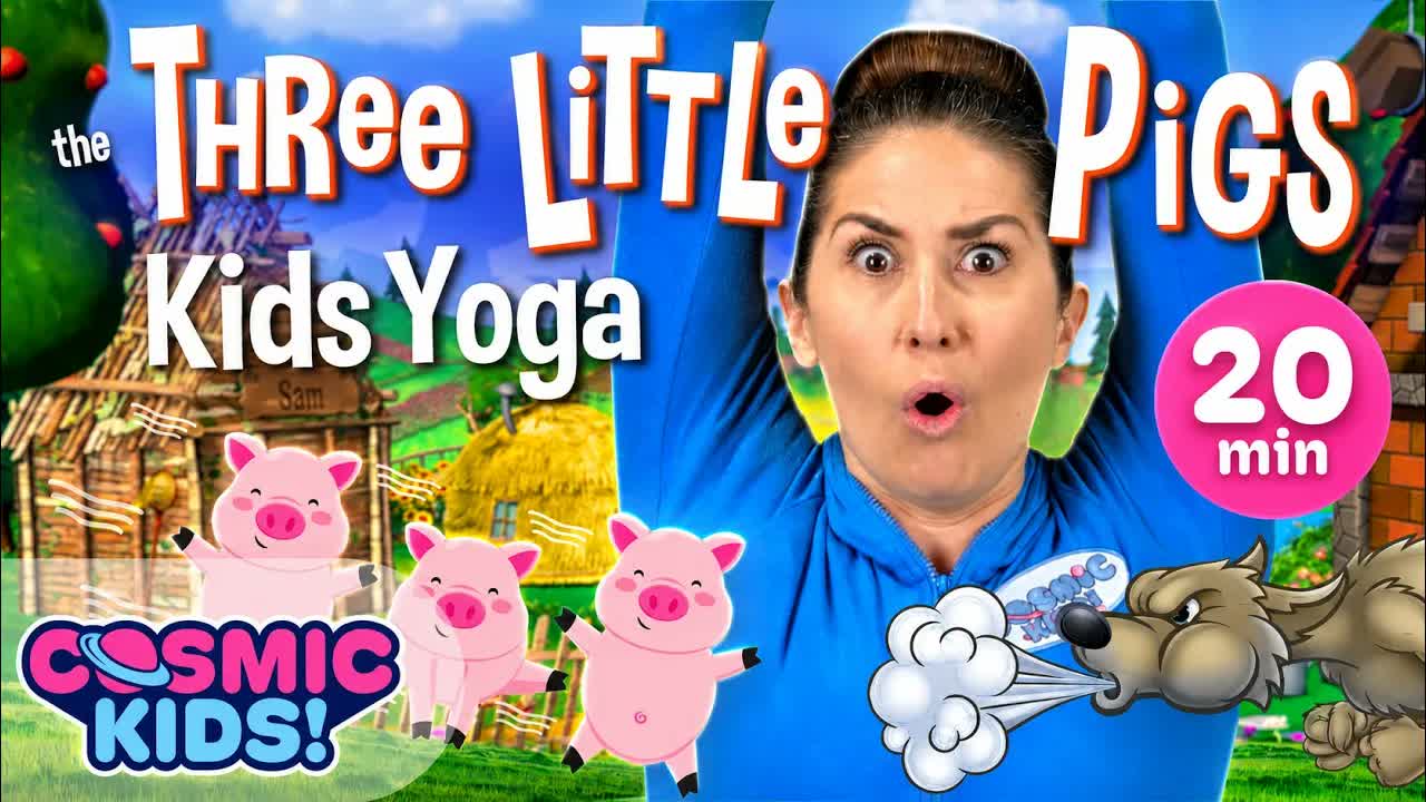 Three Little Pigs Toddler Yoga Adventure | Fairy Tale Yoga | Cosmic Kids