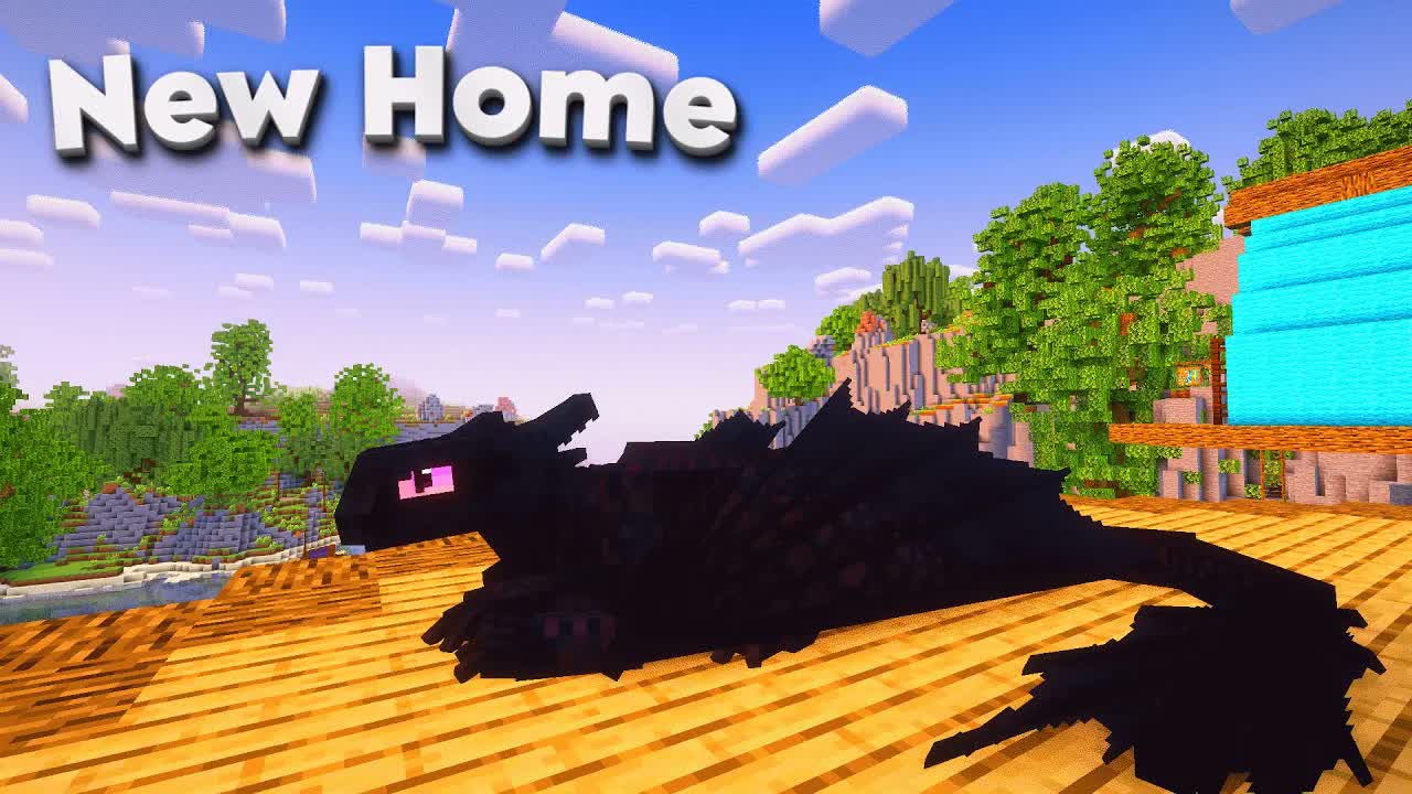 Building a NIGHT FURY Sanctuary - Minecraft Dragons