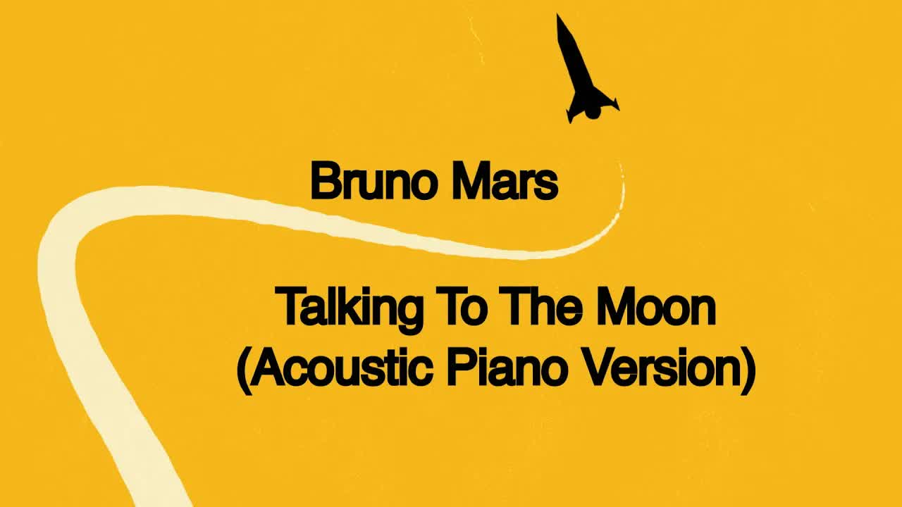 Bruno Mars - Talking to the Moon (Acoustic Piano Version) [Official Lyric Video]