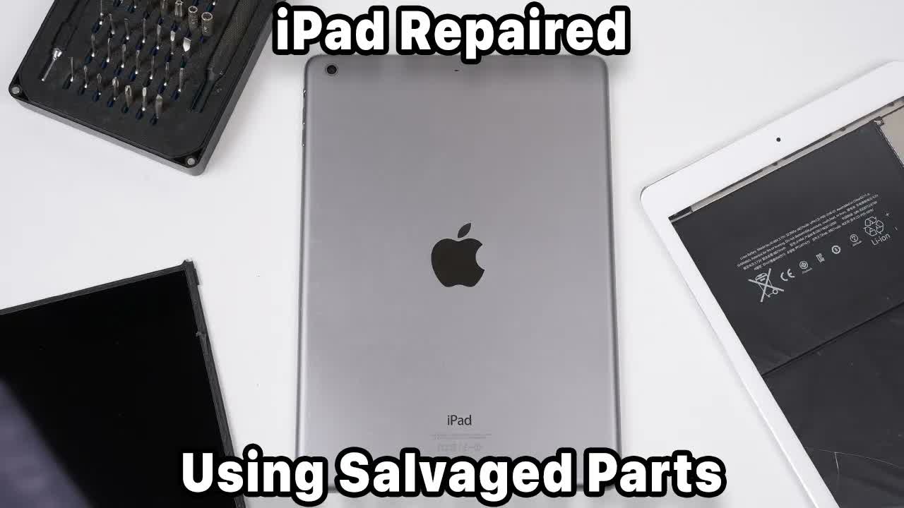 Rebuilding A Broken iPad Using E-Waste Parts.