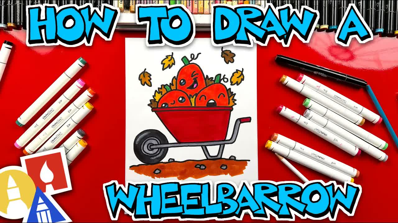 How To Draw A Wheelbarrow
