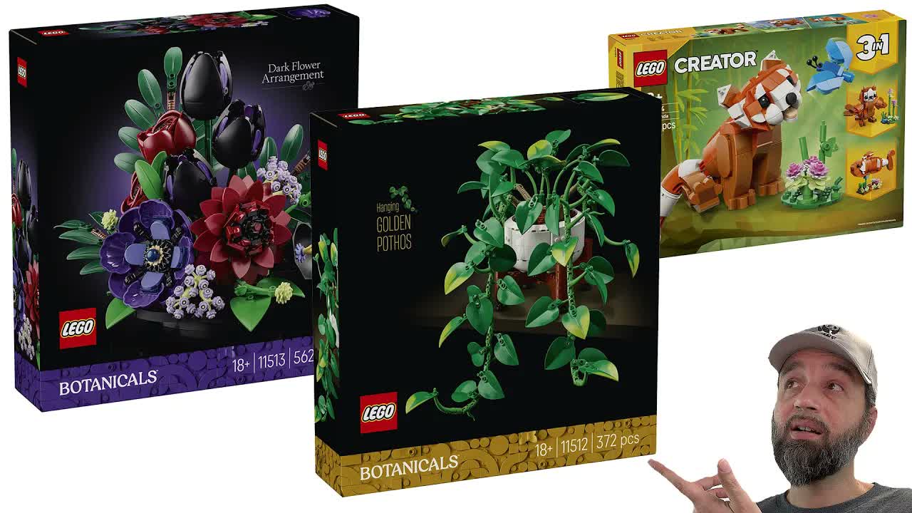 New LEGO Botanicals Pothos & Dark Flowers + Creator 3-in-1 Red Panda revealed! #NotSponsored