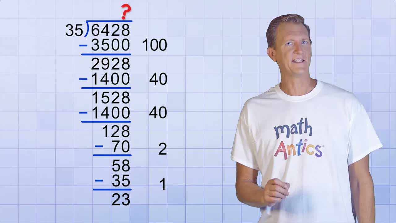 Math Antics - Division With Partial Quotients