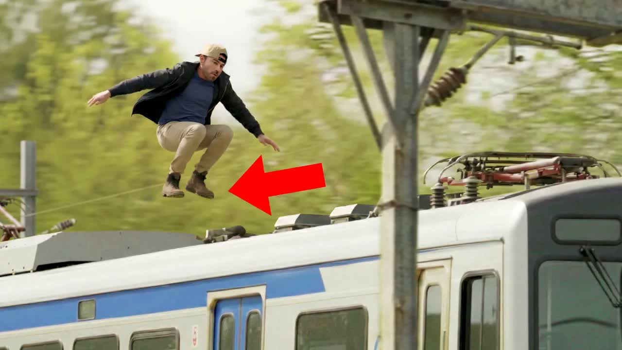 Testing What Happens If You Jump On A Moving Train