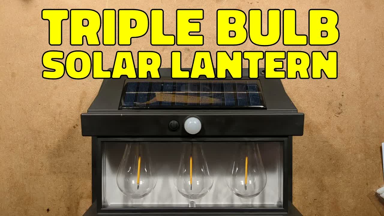 Inside a triple bulb solar lantern