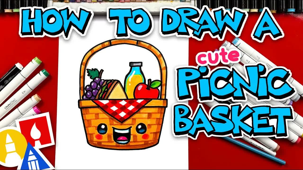 How To Draw A Cute Picnic Basket