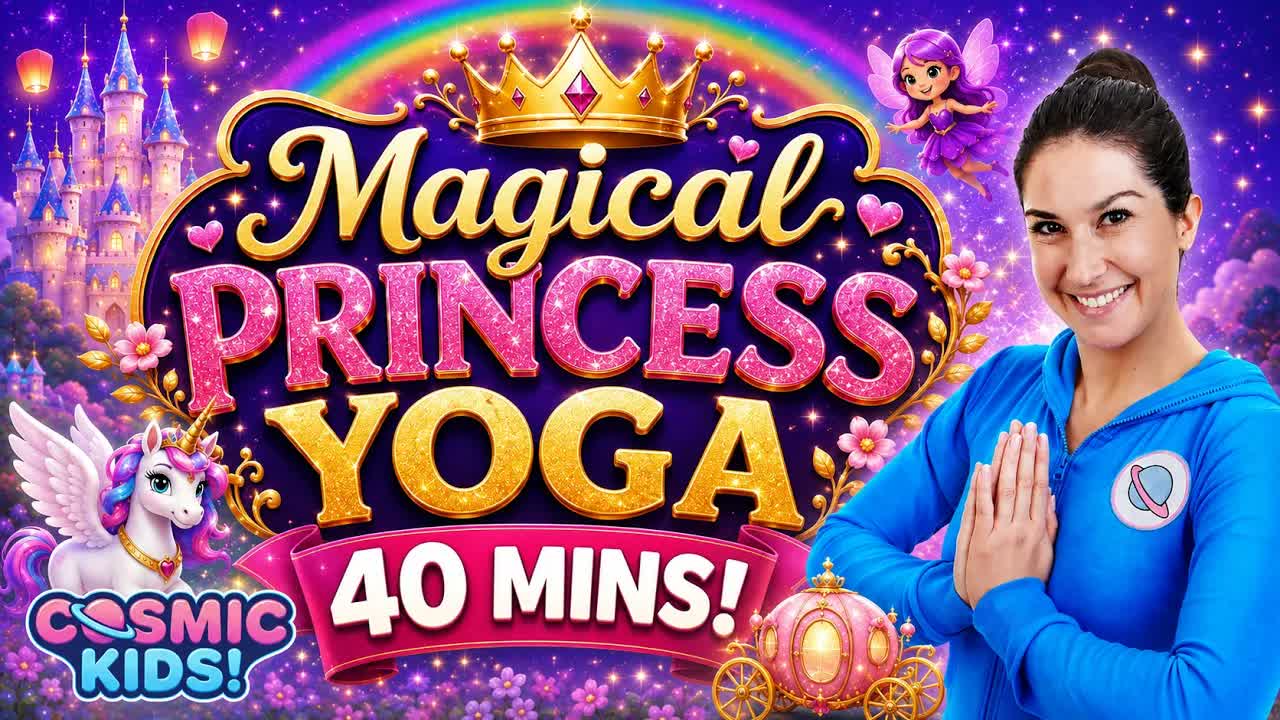 Magical Princess Yoga 👑 | 40 Minute Kids Yoga Adventure | Cosmic Kids