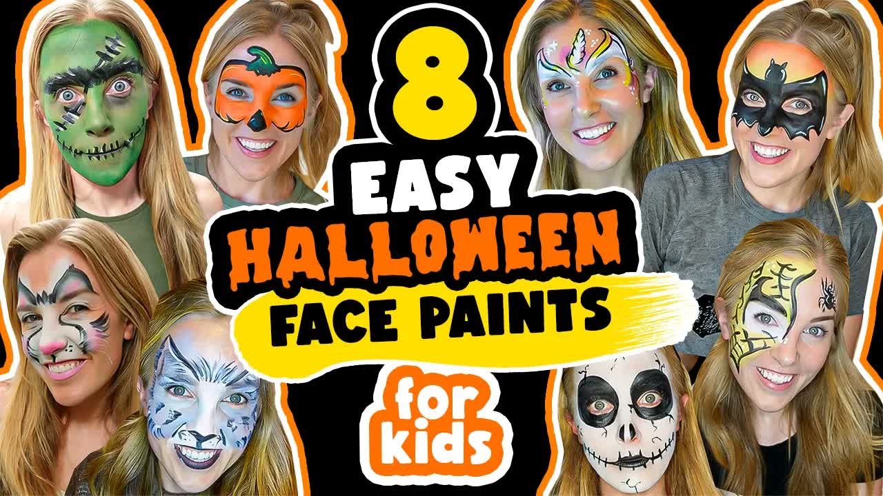 8 EASY Halloween FACE PAINTS for KIDS | Maddie Moate