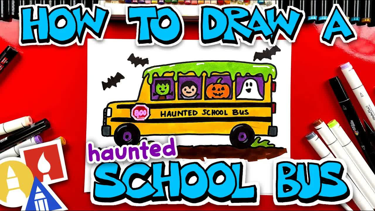 How To Draw A Haunted School Bus