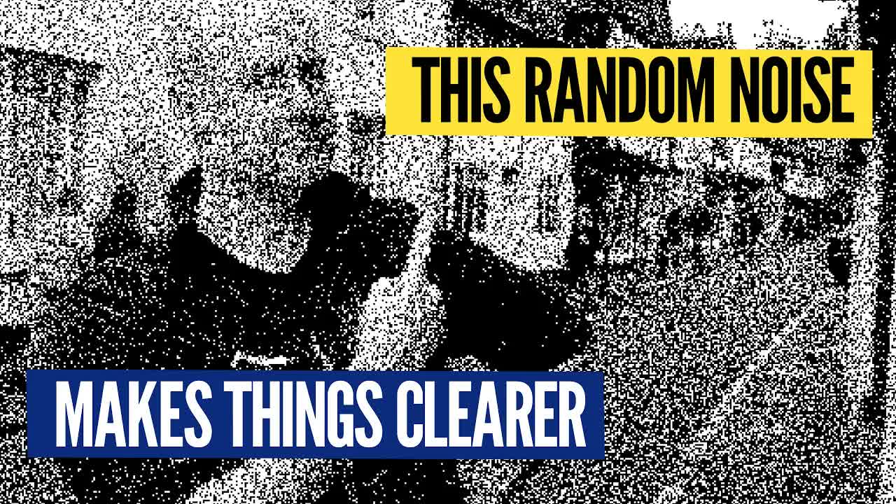 The magic of adding random noise to black and white images.