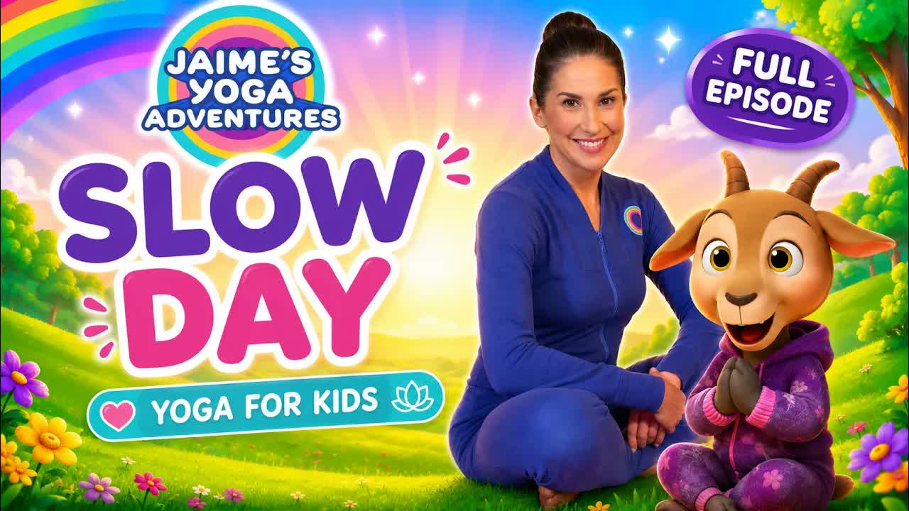 Slow Day | Jaime's Yoga Adventures! | Kids Animated Yoga