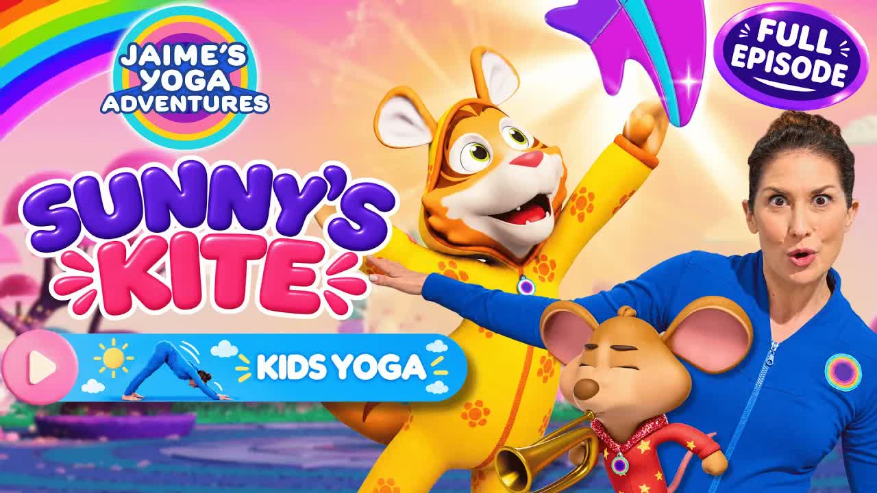 Sunny's Kite | Jaime's Yoga Adventures! | Kids Animated Yoga