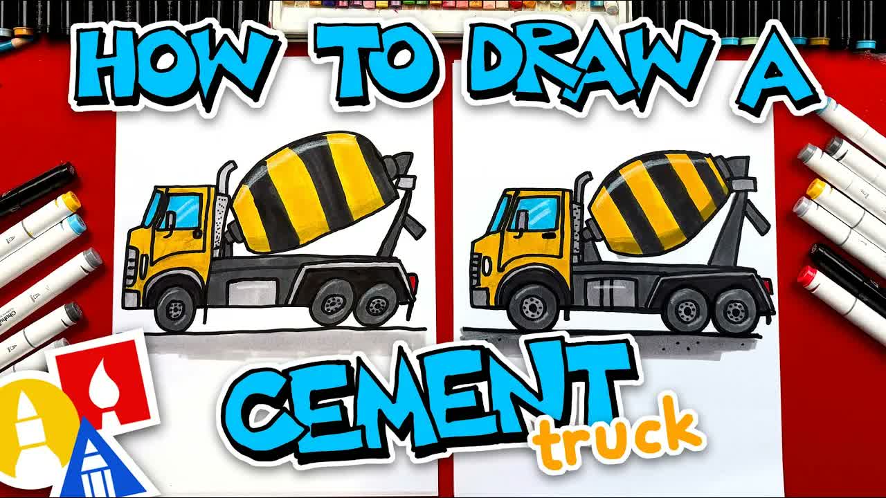 How To Draw A Cement Truck