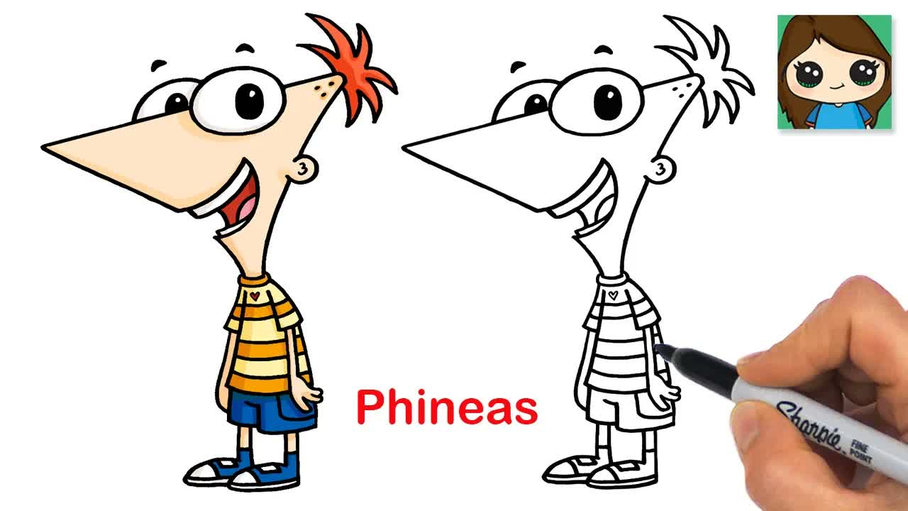How to Draw Phineas Flynn | Phineas and Ferb