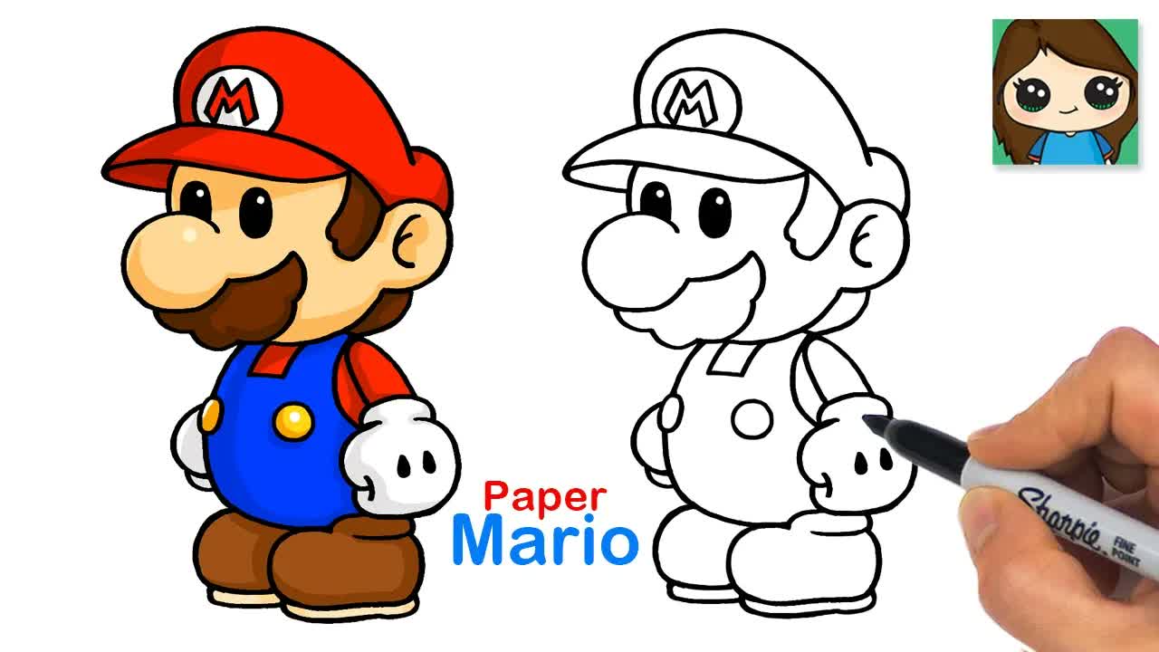 How to Draw Mario | Paper Mario | Relaxing Game Character Art Skills