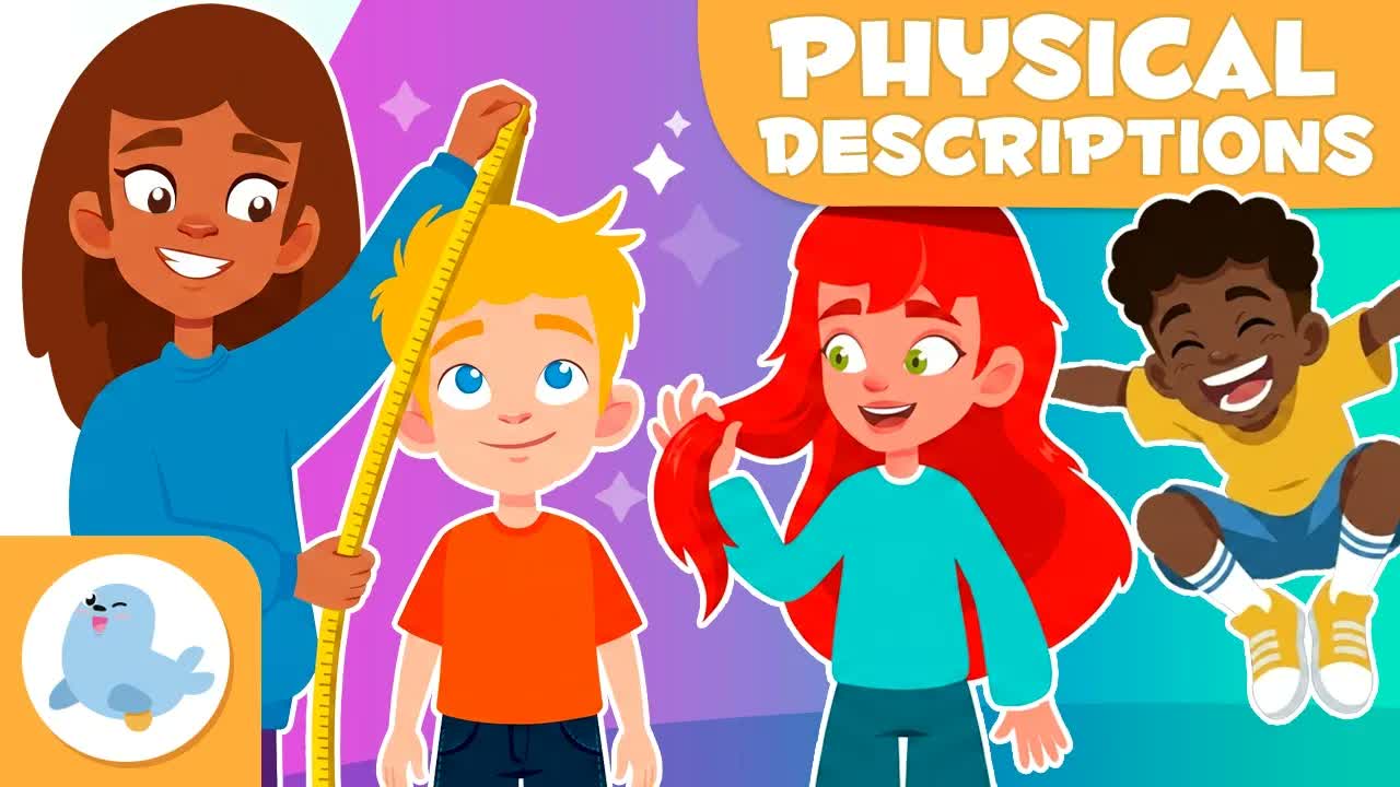PHYSICAL DESCRIPTIONS for Kids 👦🏽👧🏻 Height, Hair, Eyes 👀