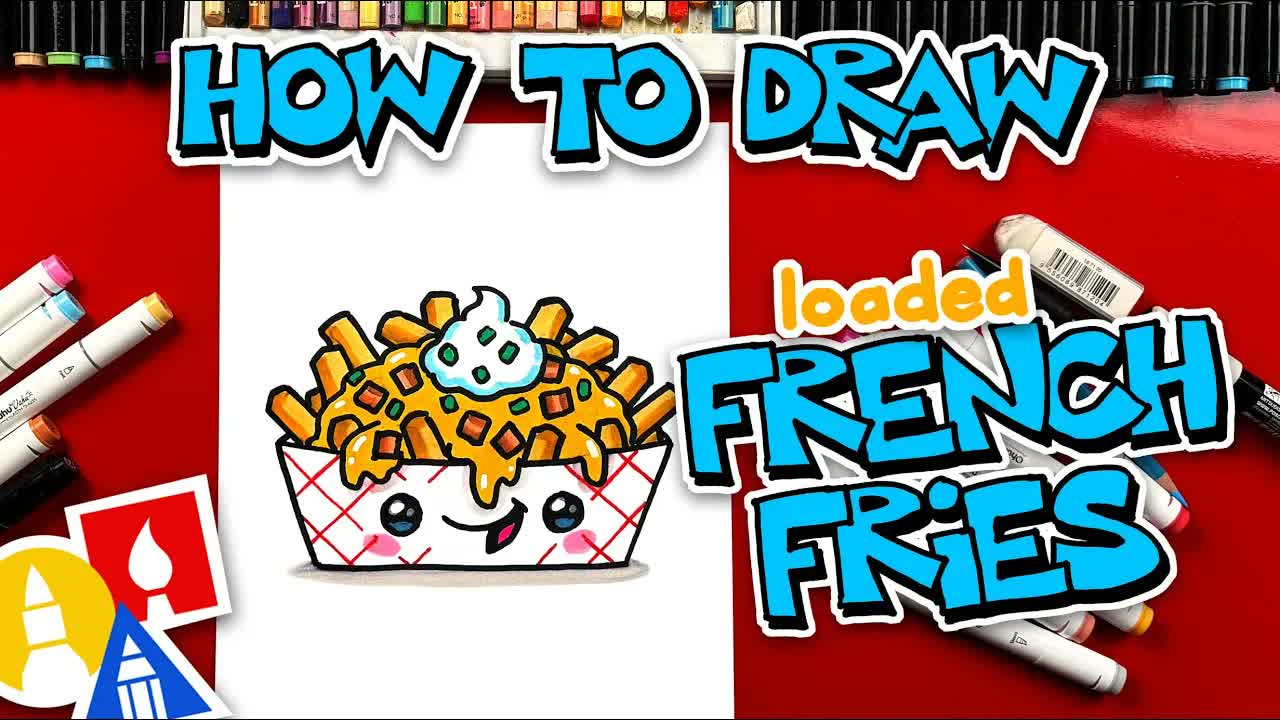 How To Draw Funny Loaded French Fries