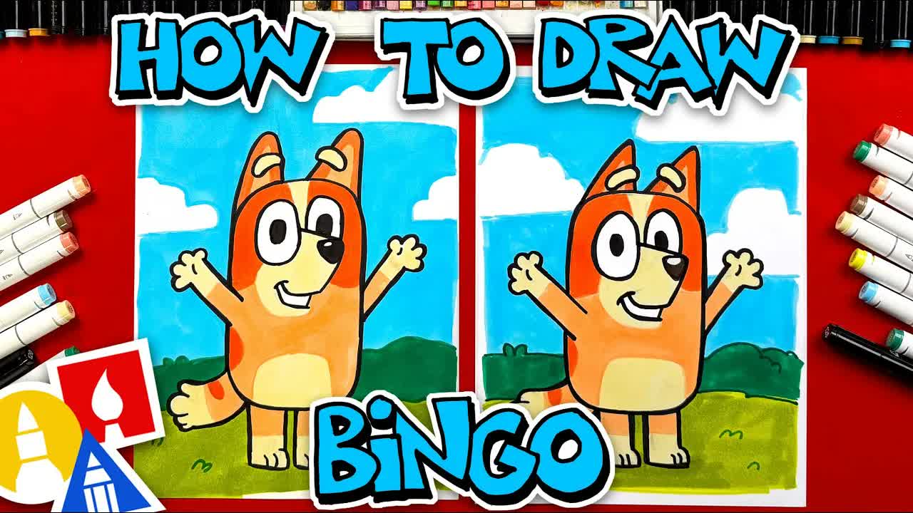 How To Draw Bingo From Bluey
