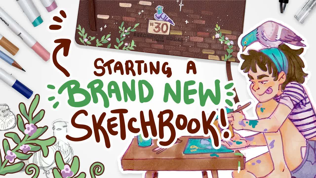 STARTING SKETCHBOOK No. 30!! | Painting the Cover, Cutting Windows, AND MORE!