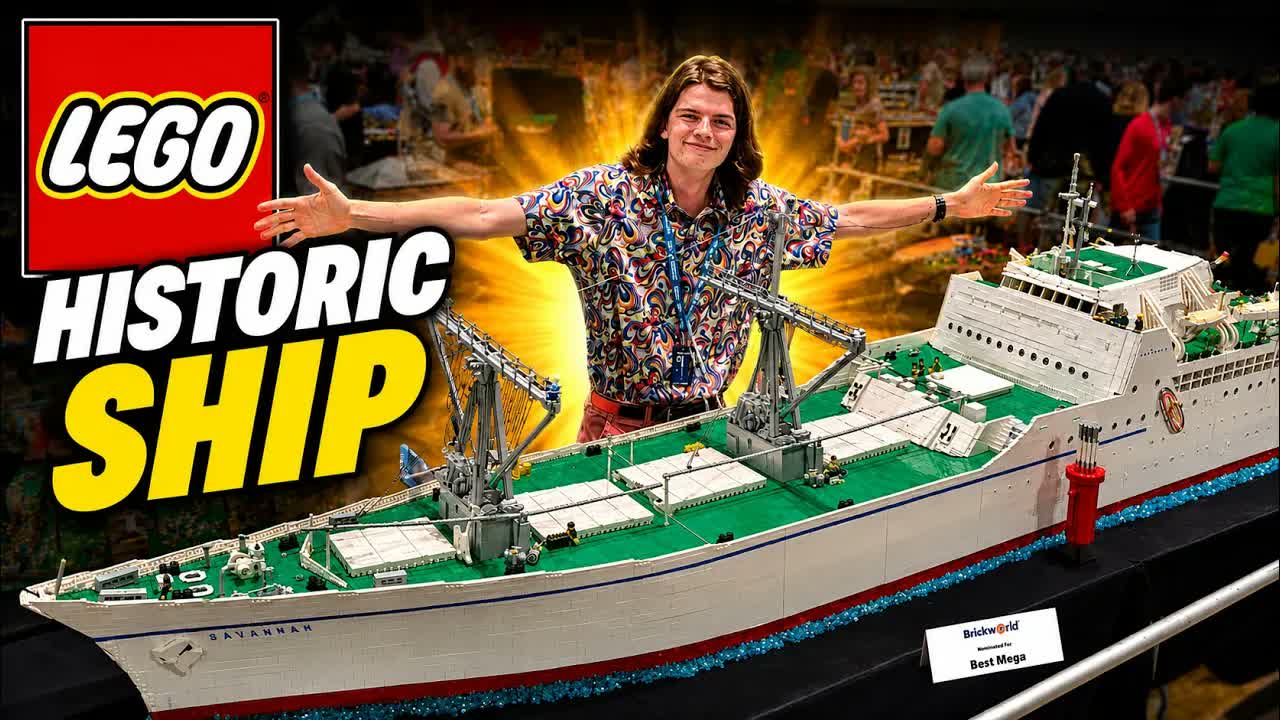 World's First Nuclear Merchant Ship NS Savannah – Huge LEGO Model!