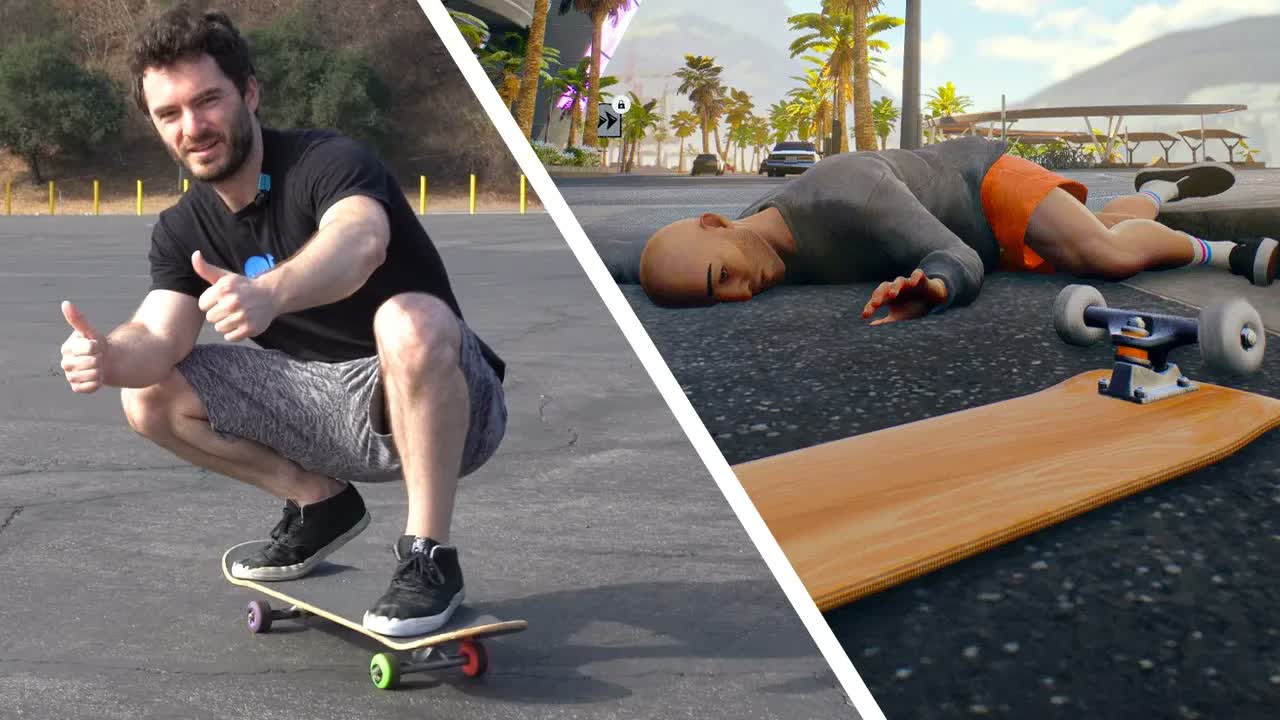 Playing skate to see if I can still skateboard