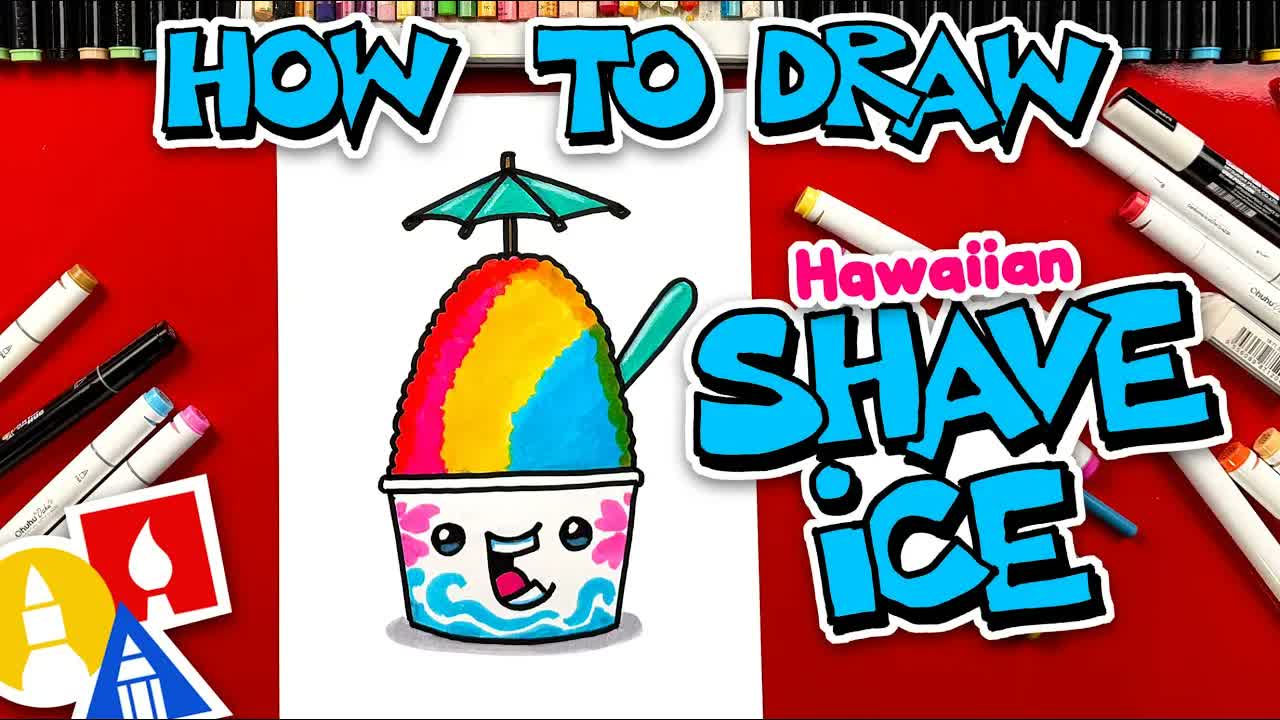 How To Draw A Cute Hawaiian Shave Ice