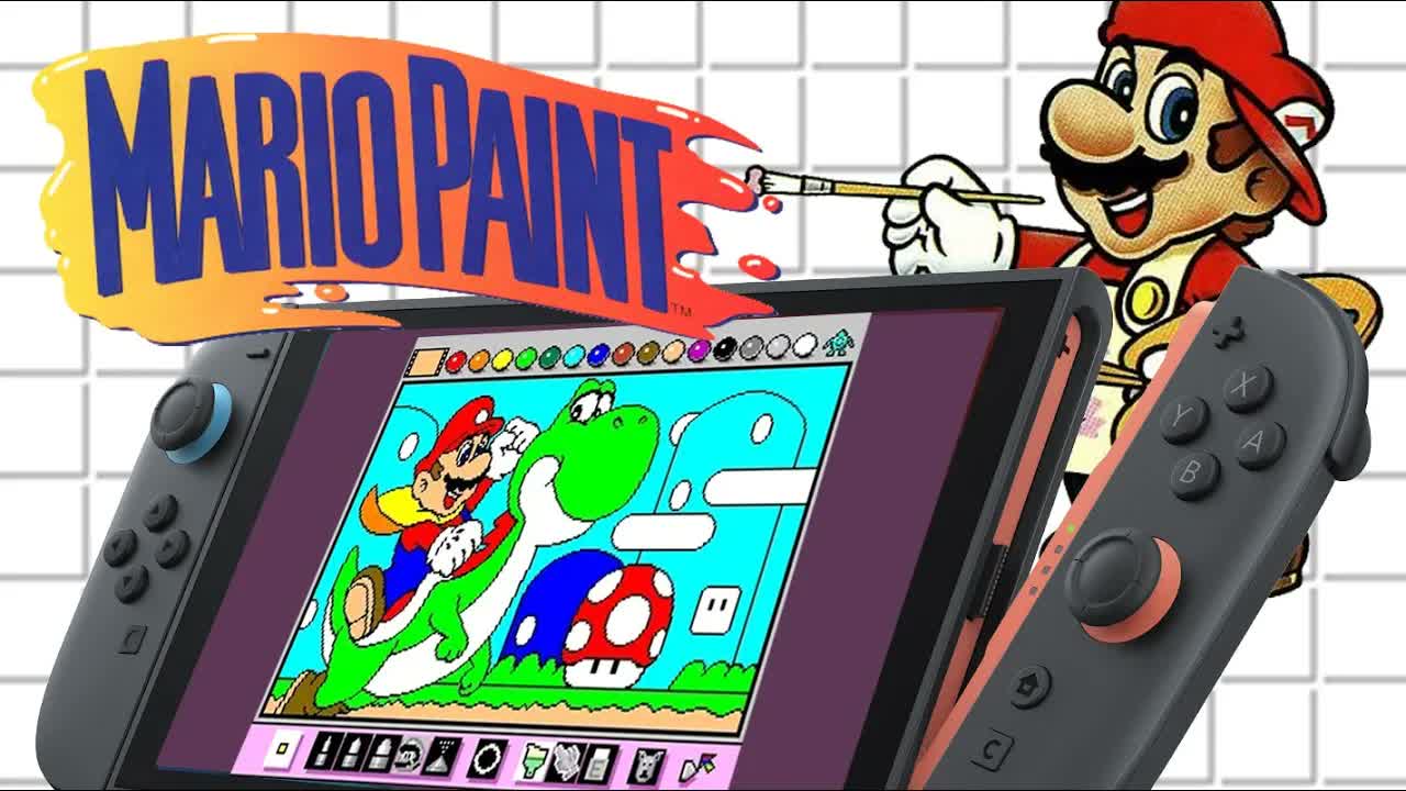 Mario Paint on Switch 2 Gameplay - SNES Classics (also on Switch 1)