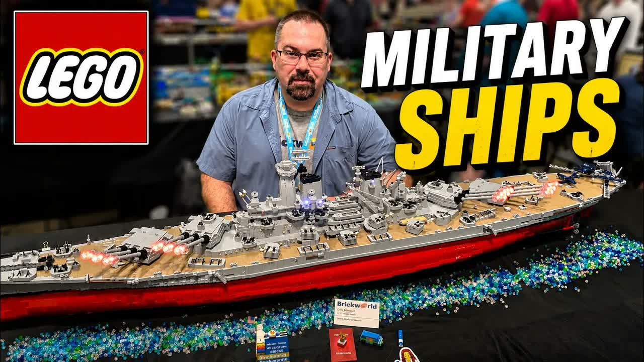 He Built LEGO USS Texas and USS Montana Battleships