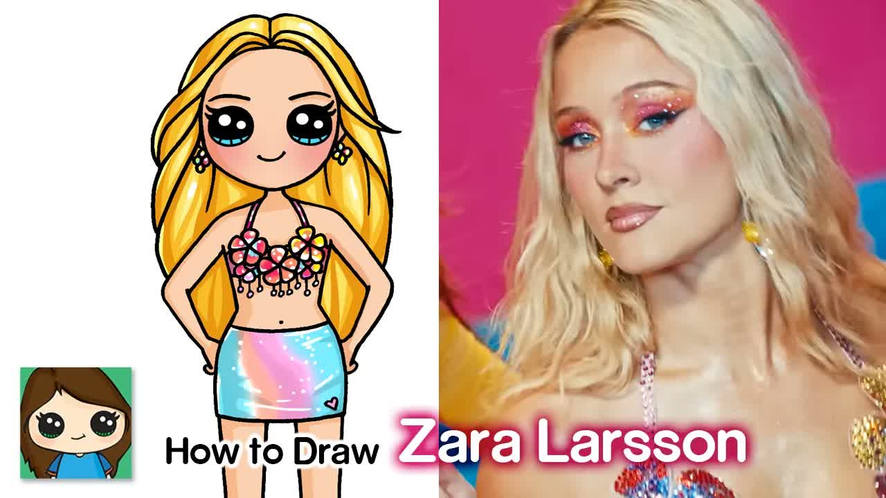 How to Draw Zara Larsson | Cute Girl Character Drawing